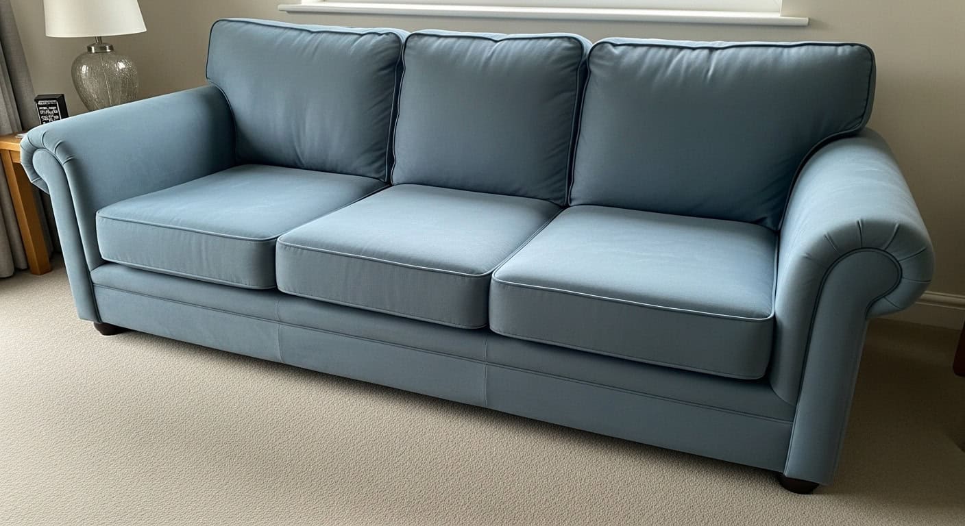 Modern sofa after reupholstery