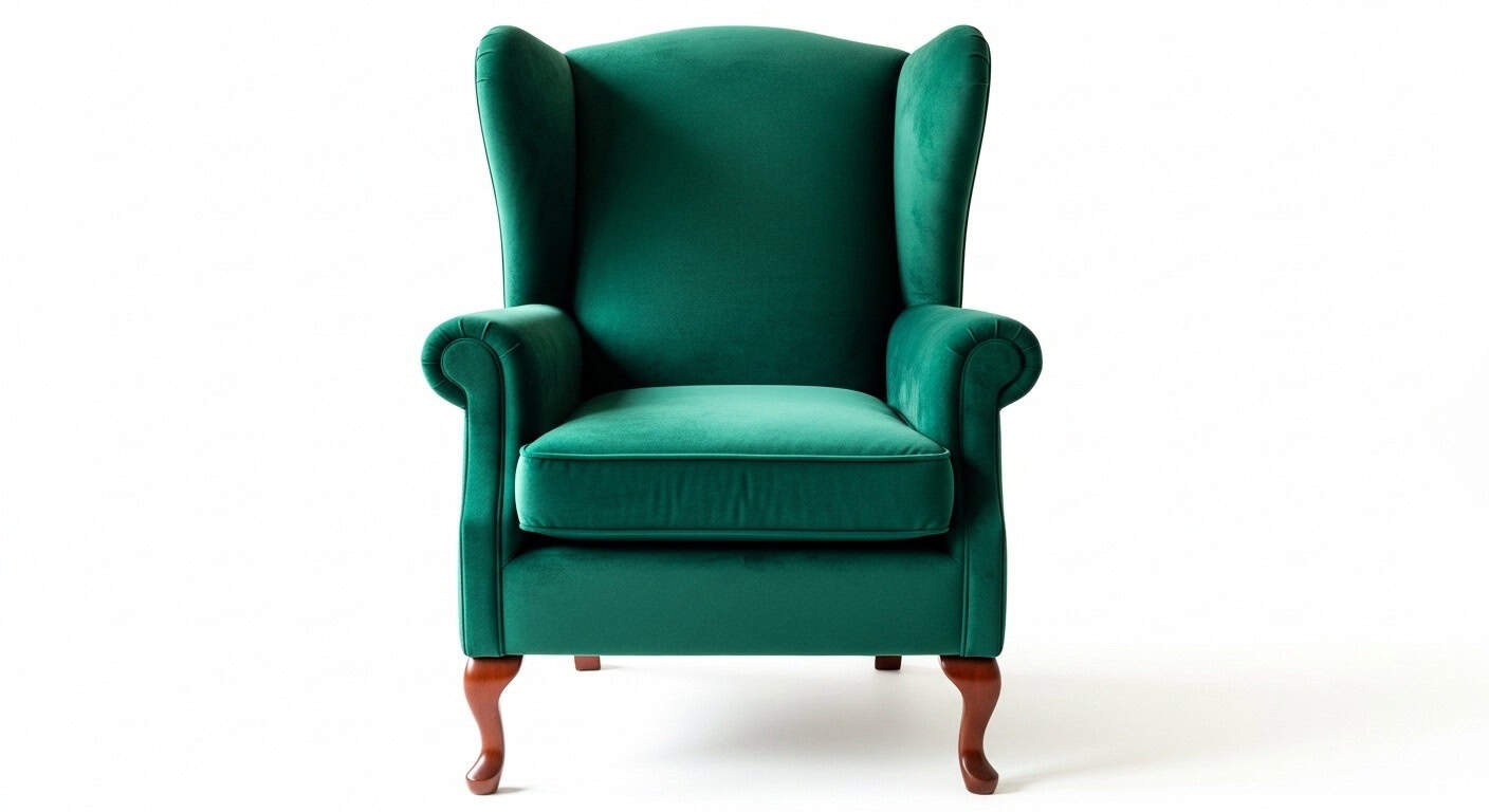 Revitalized armchair after reupholstery